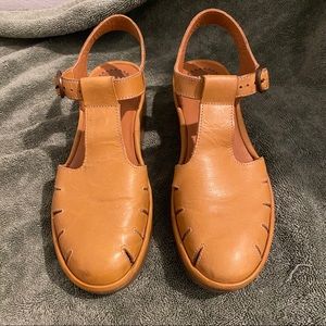 Fly London Mustard Yellow Sandal Wedges